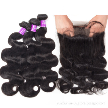 Hot Sale 360 Lace Frontal High Quality Heavy Density 360 Lace Frontal Closure With Hair Bundles